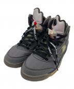NIKE×OFFWHITEナイキ×オフホワイト）の古着「ハイカットスニーカー　NIKE　OFFWHITE　メンズ　グレー　AIR JORDAN 5 RETRO SP」｜グレー