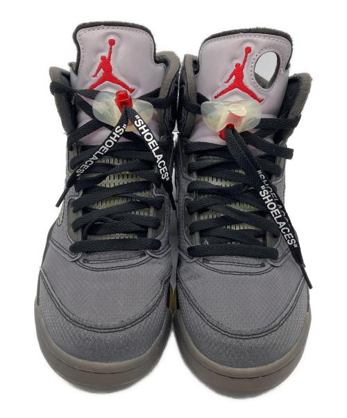 NIKE（ナイキ）NIKE (ナイキ) OFFWHITE (オフホワイト) ハイカットスニーカー　NIKE　OFFWHITE　メンズ　グレー　AIR JORDAN 5 RETRO SP グレー サイズ:27の古着・服飾アイテム
