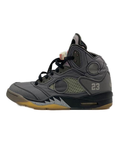 NIKE（ナイキ）NIKE (ナイキ) OFFWHITE (オフホワイト) ハイカットスニーカー　NIKE　OFFWHITE　メンズ　グレー　AIR JORDAN 5 RETRO SP グレー サイズ:27の古着・服飾アイテム