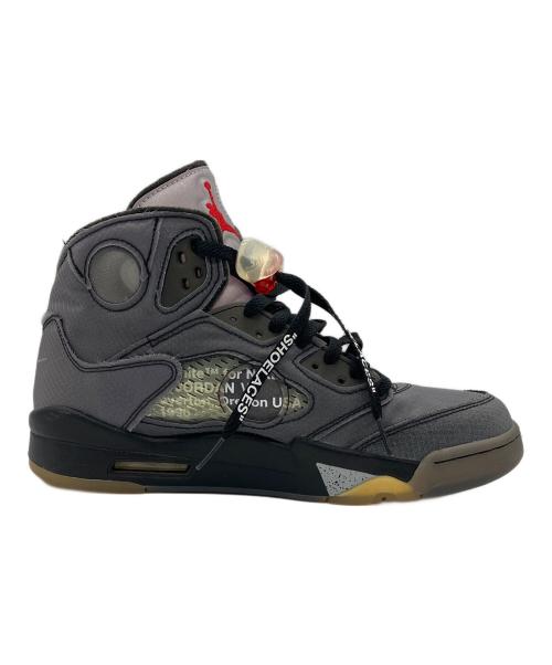 NIKE（ナイキ）NIKE (ナイキ) OFFWHITE (オフホワイト) ハイカットスニーカー　NIKE　OFFWHITE　メンズ　グレー　AIR JORDAN 5 RETRO SP グレー サイズ:27の古着・服飾アイテム