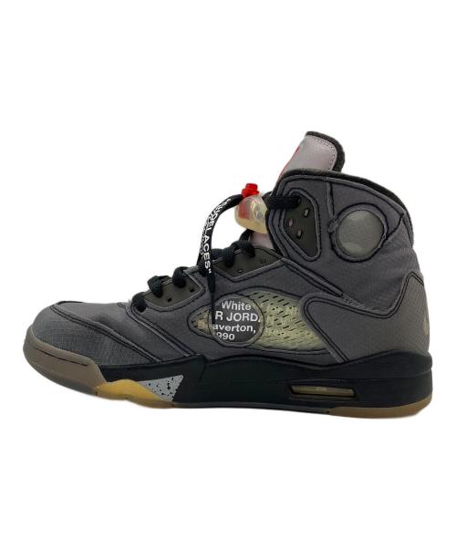 NIKE（ナイキ）NIKE (ナイキ) OFFWHITE (オフホワイト) ハイカットスニーカー　NIKE　OFFWHITE　メンズ　グレー　AIR JORDAN 5 RETRO SP グレー サイズ:27の古着・服飾アイテム