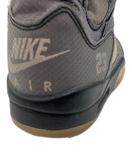 NIKE（ナイキ）NIKE (ナイキ) OFFWHITE (オフホワイト) ハイカットスニーカー　NIKE　OFFWHITE　メンズ　グレー　AIR JORDAN 5 RETRO SP グレー サイズ:27の古着・服飾アイテム