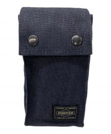 PORTER（ポーター）の古着「モバイルポーチ　PORTER　スモーキー　ネイビー」｜ネイビー