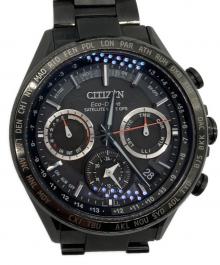 CITIZEN（シチズン）の古着「腕時計　CITIZEN　アテッサ　電波ソーラー　動作確認済み　ブラック　SSブレスレット」｜ブラック