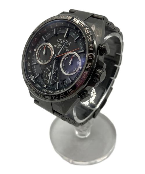 CITIZEN（シチズン）CITIZEN (シチズン) 腕時計　CITIZEN　アテッサ　電波ソーラー　動作確認済み　ブラック　SSブレスレット ブラックの古着・服飾アイテム