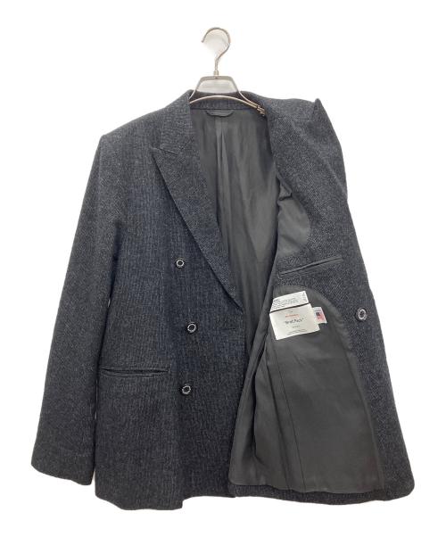 DAIRIKU（ダイリク）DAIRIKU (ダイリク) ダブル テーラードジャケット　DAIRIKU　メンズ　ブラック　Check Tweed Double Tailored Jacket　 ブラック サイズ:Lの古着・服飾アイテム