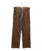 DAIRIKUダイリク）の古着「フラッシャープレスドパンツ　ブラウン」｜ブラウン