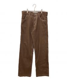 DAIRIKU（ダイリク）の古着「フラッシャープレスドパンツ　ブラウン」｜ブラウン