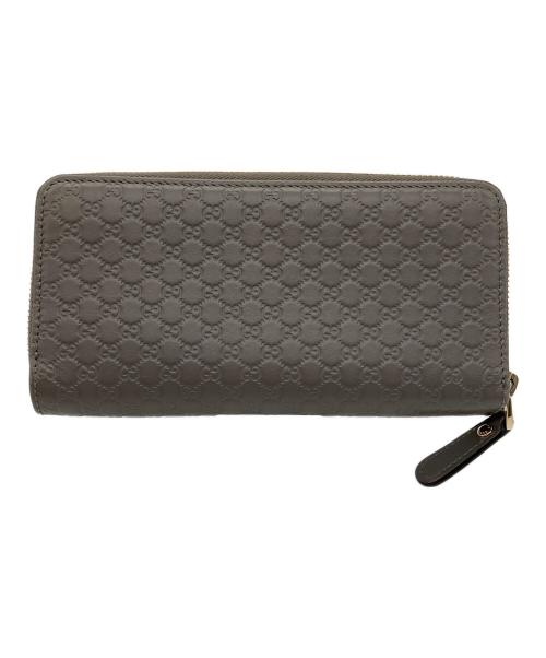 GUCCI（グッチ）GUCCI (グッチ) 長財布　GUCCI　グッチシマ　角スレ有　グレー グレーの古着・服飾アイテム