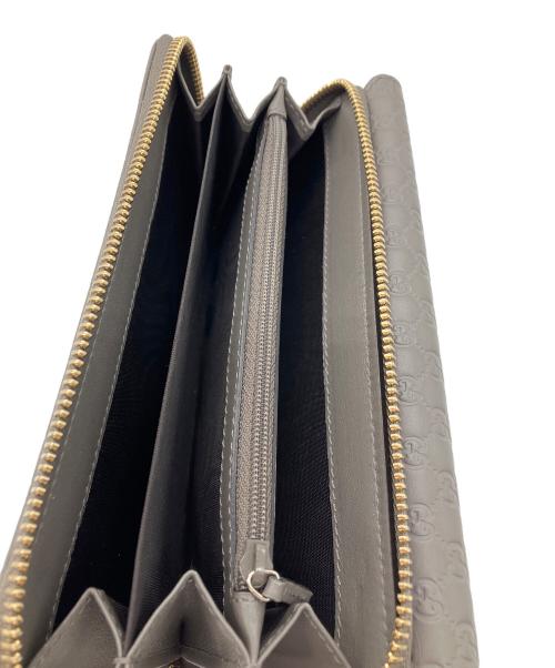 GUCCI（グッチ）GUCCI (グッチ) 長財布　GUCCI　グッチシマ　角スレ有　グレー グレーの古着・服飾アイテム