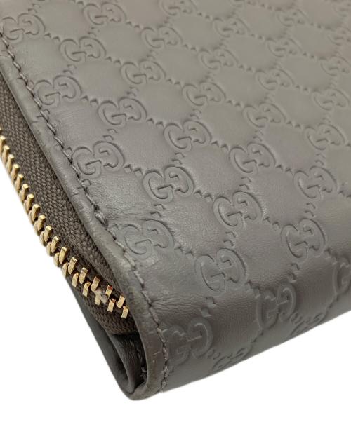 GUCCI（グッチ）GUCCI (グッチ) 長財布　GUCCI　グッチシマ　角スレ有　グレー グレーの古着・服飾アイテム