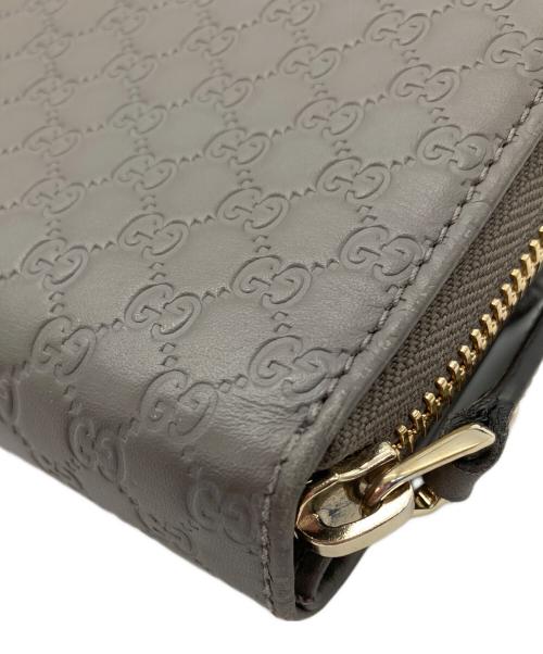 GUCCI（グッチ）GUCCI (グッチ) 長財布　GUCCI　グッチシマ　角スレ有　グレー グレーの古着・服飾アイテム