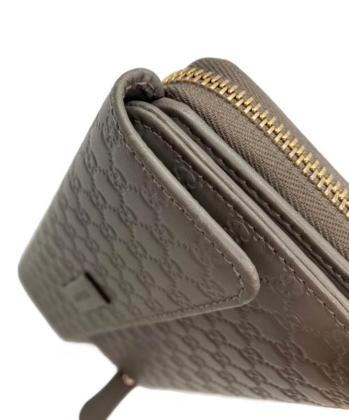 GUCCI（グッチ）GUCCI (グッチ) 長財布　GUCCI　グッチシマ　角スレ有　グレー グレーの古着・服飾アイテム