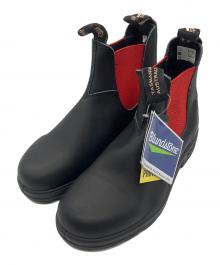 BLUND STONE（ブランドストーン）の古着「ショートブーツ　BLUND STONE　レディース　ブラック　タグ付　PU/TPU RED ELASTIC SIDED V CUT」｜ブラック