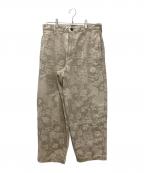 PAUL SMITH×LEEポールスミス×リー）の古着「ジャカードテーパードトラウザーズ　ベージュ」｜ベージュ