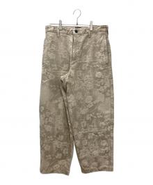 PAUL SMITH×LEE（ポールスミス×リー）の古着「ジャカードテーパードトラウザーズ　ベージュ」｜ベージュ