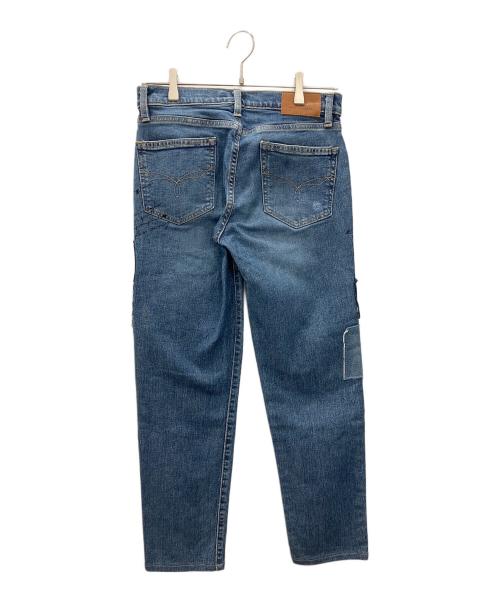 LAUREN RALPH LAUREN（ローレンラルフローレン）LAUREN RALPH LAUREN (ローレンラルフローレン) パッチワークデニムパンツ　LAUREN RALPH LAUREN　レディース　インディゴ インディゴ サイズ:00の古着・服飾アイテム