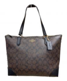 COACH（コーチ）の古着「トートバッグ シグネチャー F29208」｜ブラウン