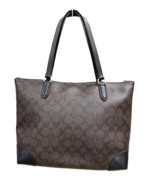 COACH（コーチ）COACH (コーチ) トートバッグ シグネチャー F29208 ブラウンの古着・服飾アイテム