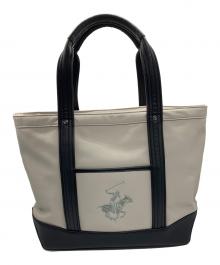 BEVERLY HILLS POLO CLUB（ビバリーヒルズポロクラブ）の古着「トートバッグ」｜グレージュ×ブラック