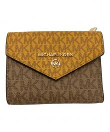 MICHAEL KORS（マイケルコース）の古着「3つ折り財布」｜イエロー×ブラウン