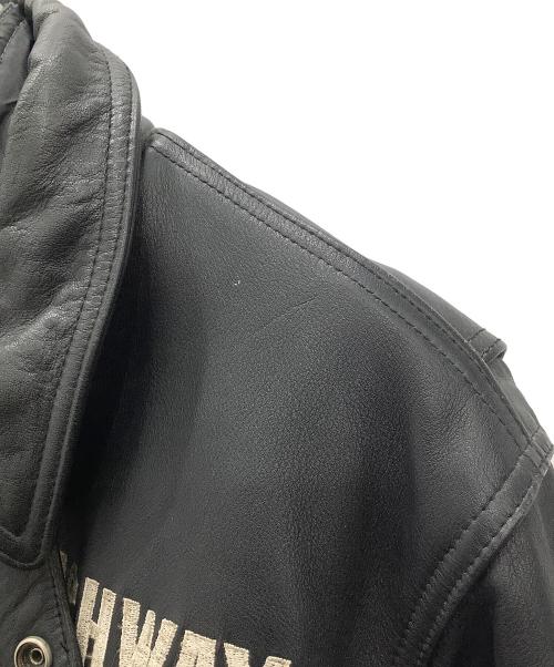 YELLOW CORN（イエローコーン）YELLOW CORN (イエローコーン) ライナー付きレザーライダースジャケット ブラック サイズ:Lの古着・服飾アイテム