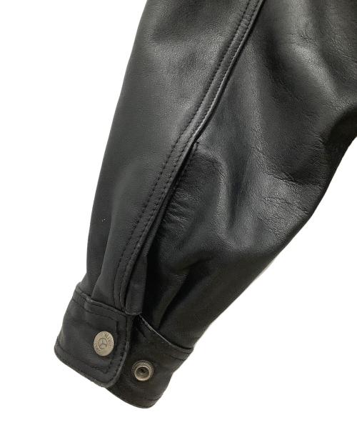 YELLOW CORN（イエローコーン）YELLOW CORN (イエローコーン) ライナー付きレザーライダースジャケット ブラック サイズ:Lの古着・服飾アイテム