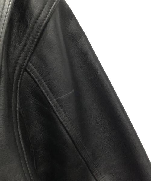 YELLOW CORN（イエローコーン）YELLOW CORN (イエローコーン) ライナー付きレザーライダースジャケット ブラック サイズ:Lの古着・服飾アイテム