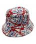Hysteric Glamour（ヒステリックグラマー）の古着「LABEL柄バケットハット」｜ホワイト×レッド