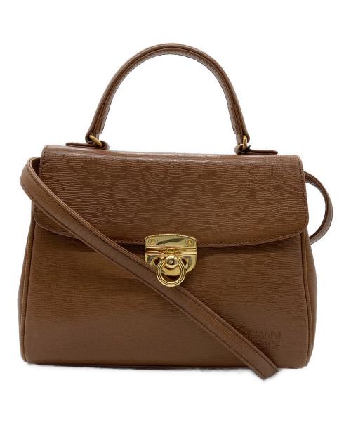 GIANNI VERSACE（ジャンニ・ヴェルサーチ）GIANNI VERSACE (ジャンニ・ヴェルサーチ) ショルダーバッグ ブラウンの古着・服飾アイテム