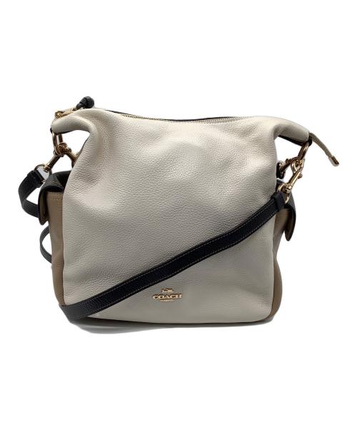 COACH（コーチ）COACH (コーチ) ショルダーバッグ ベージュ×ホワイトの古着・服飾アイテム