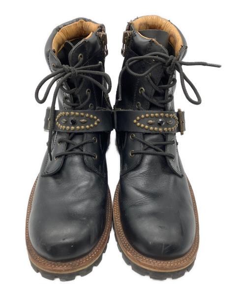 JACKROSE（ジャックローズ）JACKROSE (ジャックローズ) SLOW WEAR LION (スローウェアライオン) サイドジップブーツ OB8593JCS ブラック サイズ:Lの古着・服飾アイテム