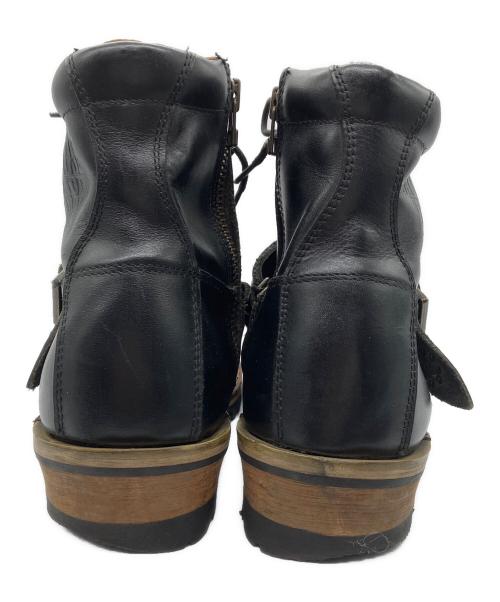 JACKROSE（ジャックローズ）JACKROSE (ジャックローズ) SLOW WEAR LION (スローウェアライオン) サイドジップブーツ OB8593JCS ブラック サイズ:Lの古着・服飾アイテム