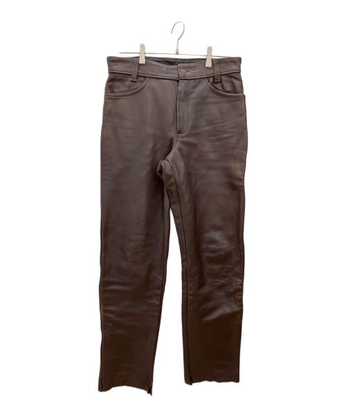 VANSON（バンソン）VANSON (バンソン) レザーパンツ ブラウン サイズ:SIZE 83.5cm (W33)の古着・服飾アイテム