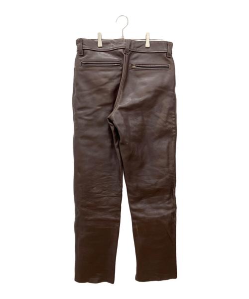 VANSON（バンソン）VANSON (バンソン) レザーパンツ ブラウン サイズ:SIZE 83.5cm (W33)の古着・服飾アイテム