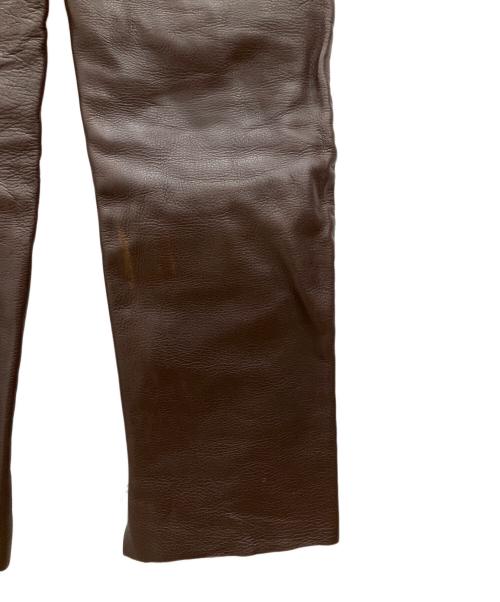 VANSON（バンソン）VANSON (バンソン) レザーパンツ ブラウン サイズ:SIZE 83.5cm (W33)の古着・服飾アイテム