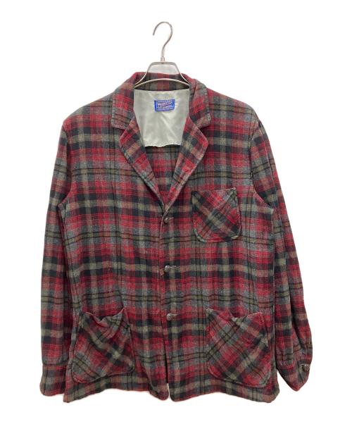 PENDLETON（ペンドルトン）PENDLETON (ペンドルトン) テーラードジャケット レッド×ブラック サイズ:SIZE Lの古着・服飾アイテム