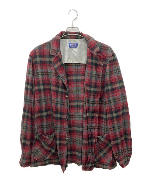 PENDLETON（ペンドルトン）PENDLETON (ペンドルトン) テーラードジャケット レッド×ブラック サイズ:SIZE Lの古着・服飾アイテム