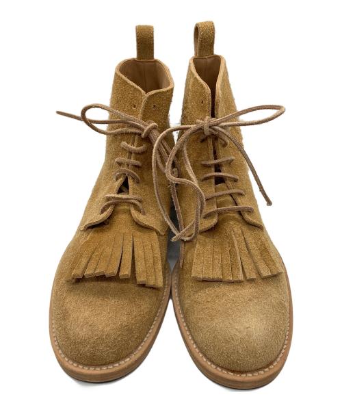 bukht（ブフト）bukht (ブフト) フリンジブーツ ベージュ サイズ:2の古着・服飾アイテム