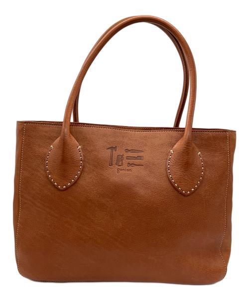 genten（ゲンテン）genten (ゲンテン) レザートートバッグ ブラウンの古着・服飾アイテム