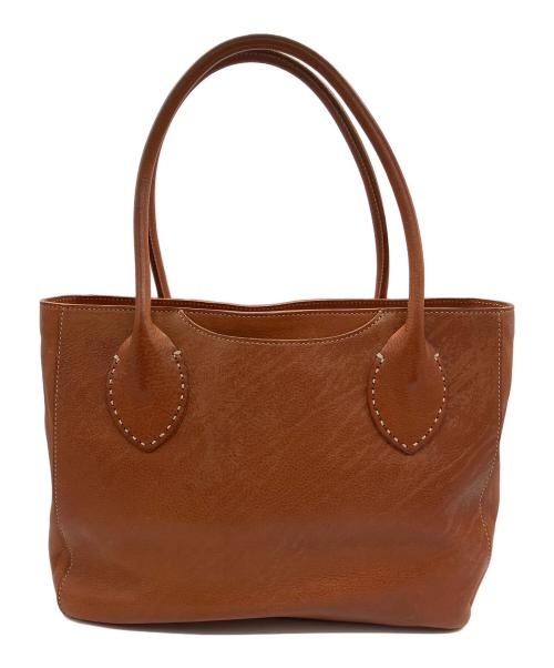 genten（ゲンテン）genten (ゲンテン) レザートートバッグ ブラウンの古着・服飾アイテム