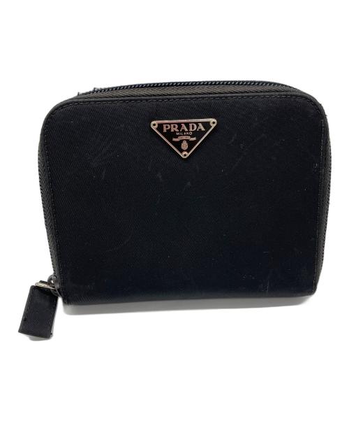 PRADA（プラダ）PRADA (プラダ) 2つ折り財布 ブラックの古着・服飾アイテム
