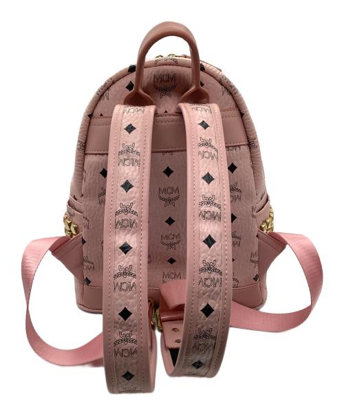 MCM（エムシーエム）MCM (エムシーエム) スタッズリュック ピンクの古着・服飾アイテム