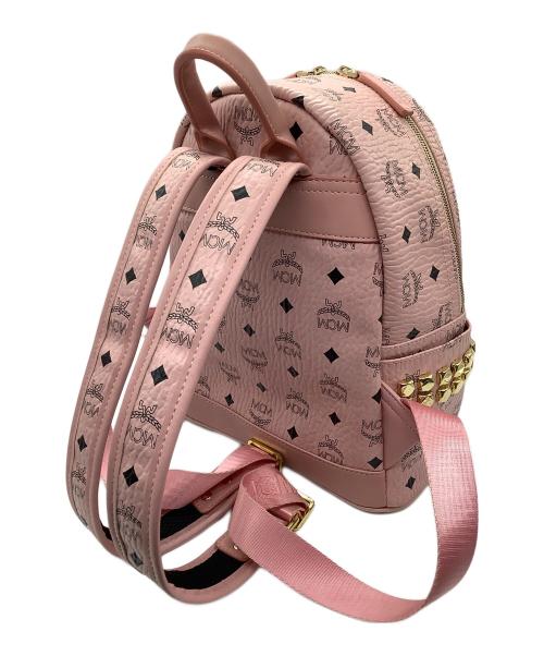 MCM（エムシーエム）MCM (エムシーエム) スタッズリュック ピンクの古着・服飾アイテム