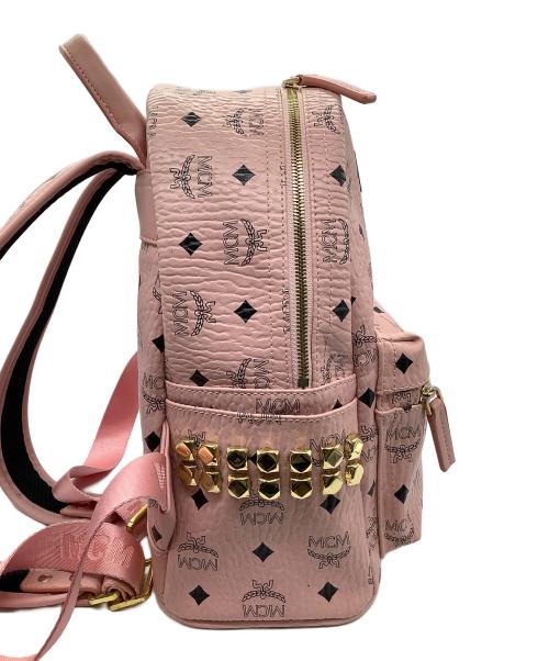 MCM（エムシーエム）MCM (エムシーエム) スタッズリュック ピンクの古着・服飾アイテム