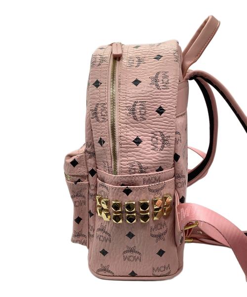 MCM（エムシーエム）MCM (エムシーエム) スタッズリュック ピンクの古着・服飾アイテム