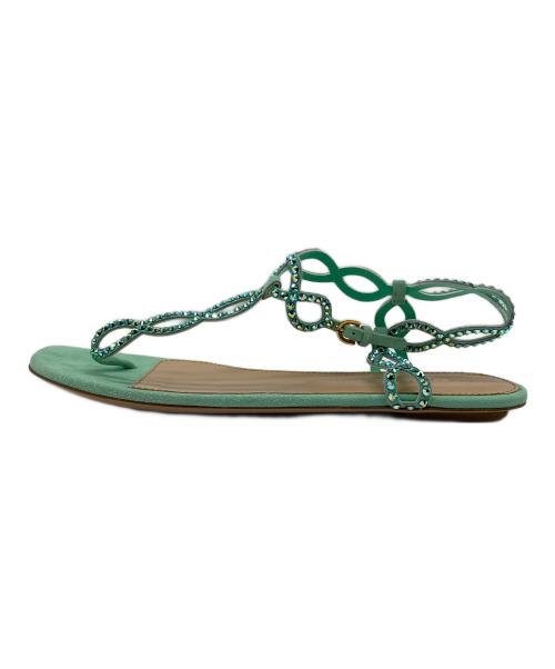 sergio rossi（セルジオロッシ）sergio rossi (セルジオロッシ) サンダル グリーン サイズ:38の古着・服飾アイテム