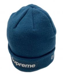 SUPREME×New Era（シュプリーム×ニューエラ）の古着「ニット帽　Supreme　New Era」｜ブルー