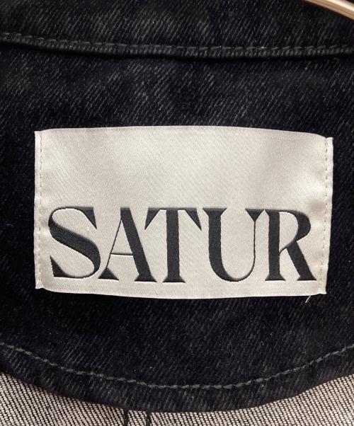 SATUR（セター）SATUR (セター) デニムジャケット ブラック サイズ:Mの古着・服飾アイテム
