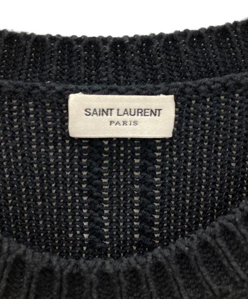 Saint Laurent Paris（サンローランパリ）Saint Laurent Paris (サンローランパリ) 薄手ニット ブラック サイズ:Sの古着・服飾アイテム